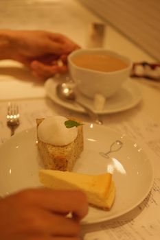 Cafe-time image. Shooting Location: Tokyo metropolitan area