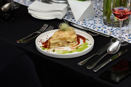 Francesinha, traditional Portuguese sandwich originally from Porto.