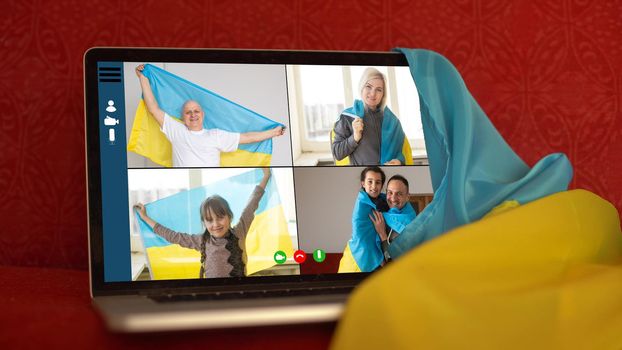 laptop, ukraine, video chats. video conference.