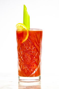 Bloody Mary, classic cocktails with vodka and tomato juice.