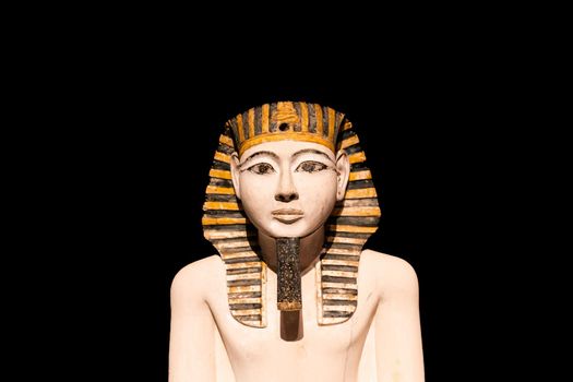 Turin, Italy - Circa January 2022: egyptian archaeology Museum - antique statue, 1190 B.C. Copy space