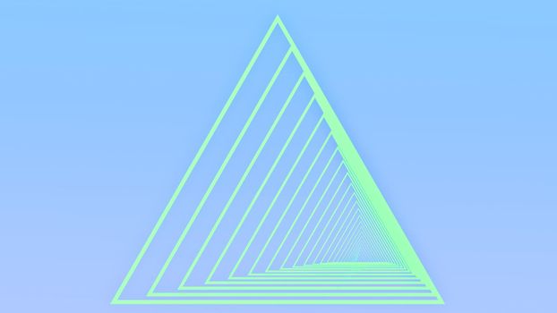 Retro abstract triangular tunnel of triangles