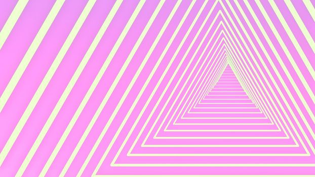 Retro abstract triangular tunnel of triangles