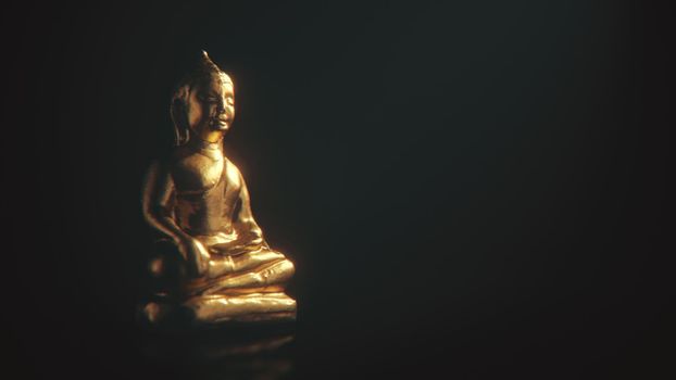 Buddha statue water lotus Buddha standing on dark background