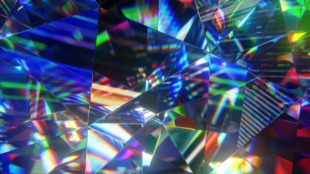 diamond facets abstract diffraction dispersion background