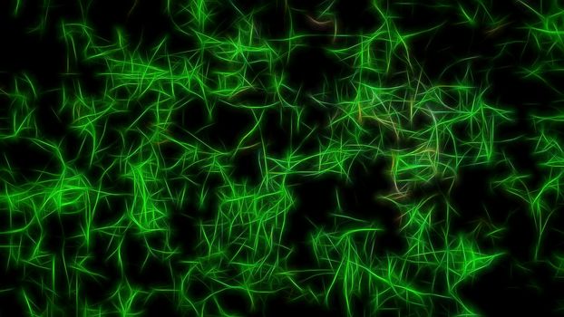Abstract textured glowing green neon background. Design, art