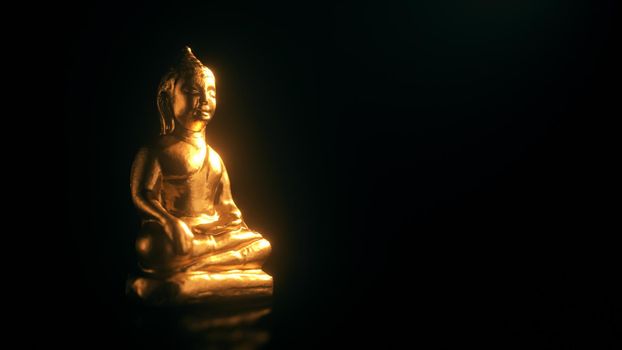 Buddha statue water lotus Buddha standing on dark background