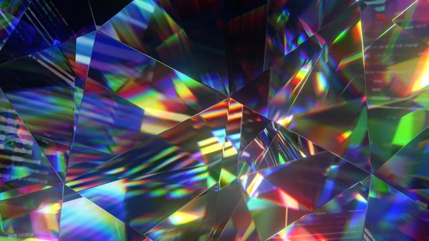 diamond facets abstract diffraction dispersion background