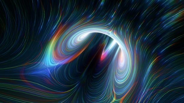 Spacetime Scifi Digital Arts concept distortion warp on space bended curved as hole