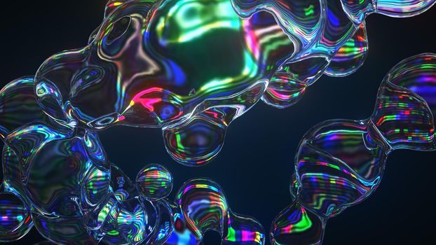 Abstract Liquid Glass Chromatic Aberrations Background