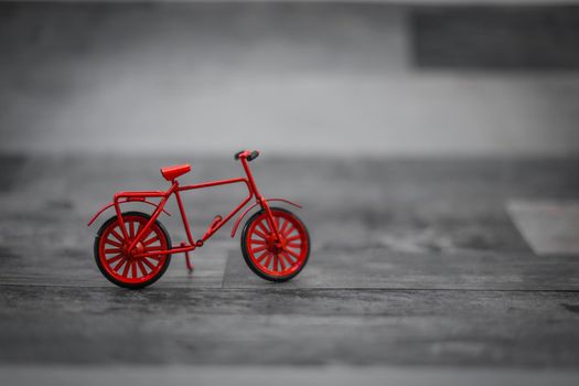 Red Bicycle Miniature Figure. Shooting Location: Yokohama-city kanagawa prefecture