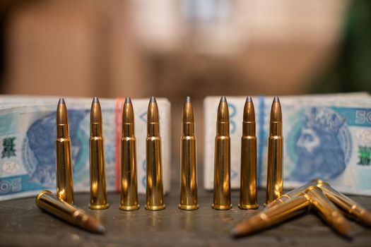 Selling rifle ammunition for fat money. Essential accessories of every fighting soldier at the front.
