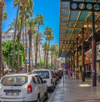 Antalya, Turkey 19.07.2021. Streets of the old city of Antalya, Turkey, on a sunny summer day