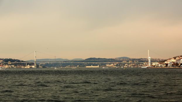 The Bosphorus. 15 July Martyrs Bridge or Bosphorus Bridge.