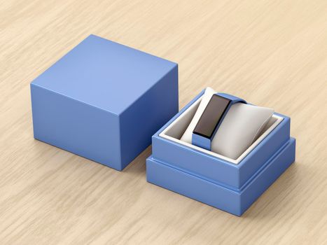 Modern smartwatch in a luxury gift box