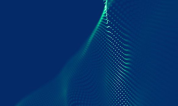 Abstract Blue Geometrical Background . Connection structure. Science background. Futuristic Technology HUD Element . onnecting dots and lines . Big data visualization Business .