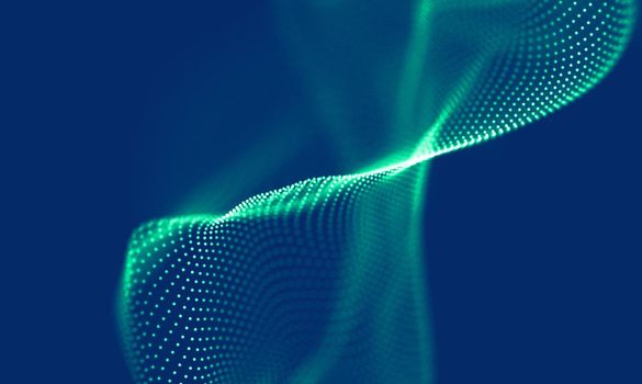 Abstract Blue Geometrical Background . Connection structure. Science background. Futuristic Technology HUD Element . onnecting dots and lines . Big data visualization Business .