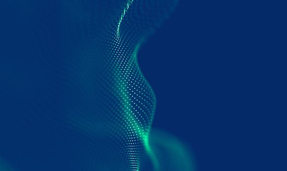 Abstract Blue Geometrical Background . Connection structure. Science background. Futuristic Technology HUD Element . onnecting dots and lines . Big data visualization Business .