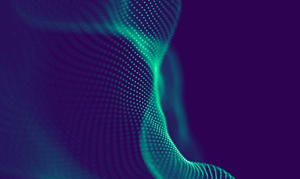 Abstract Blue Geometrical Background . Connection structure. Science background. Futuristic Technology HUD Element . onnecting dots and lines . Big data visualization Business .