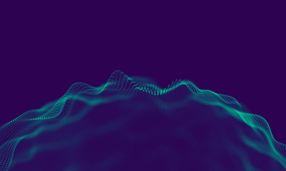 Abstract Blue Geometrical Background . Connection structure. Science background. Futuristic Technology HUD Element . onnecting dots and lines . Big data visualization Business .