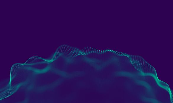 Abstract Blue Geometrical Background . Connection structure. Science background. Futuristic Technology HUD Element . onnecting dots and lines . Big data visualization Business .