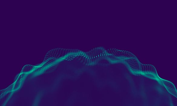 Abstract Blue Geometrical Background . Connection structure. Science background. Futuristic Technology HUD Element . onnecting dots and lines . Big data visualization Business .