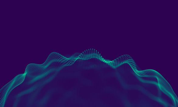 Abstract Blue Geometrical Background . Connection structure. Science background. Futuristic Technology HUD Element . onnecting dots and lines . Big data visualization Business .