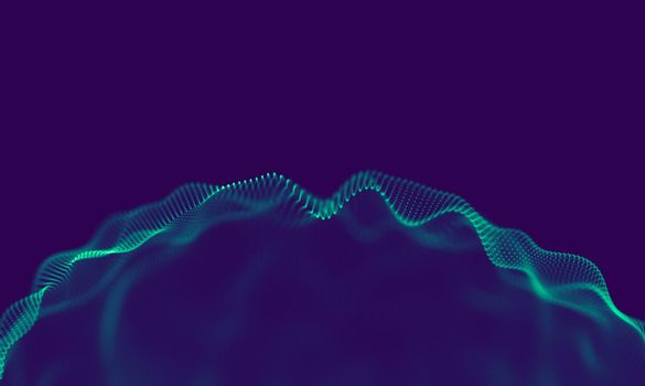 Abstract Blue Geometrical Background . Connection structure. Science background. Futuristic Technology HUD Element . onnecting dots and lines . Big data visualization Business .