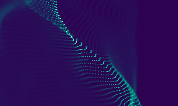 Abstract Blue Geometrical Background . Connection structure. Science background. Futuristic Technology HUD Element . onnecting dots and lines . Big data visualization Business .