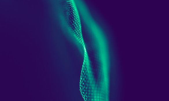 Abstract Blue Geometrical Background . Connection structure. Science background. Futuristic Technology HUD Element . onnecting dots and lines . Big data visualization Business .