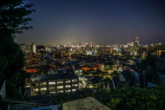 Night view of Yokohama Minato Mirai (from Yokohama-shi Hodogaya Ward). Shooting Location: Yokohama-city kanagawa prefecture