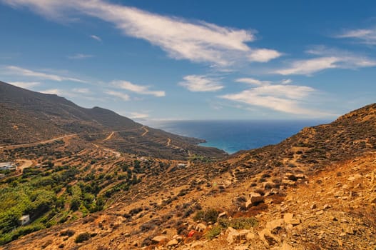 Cycladic island of Anafi, with beautiful beaches, pefrect for vacation