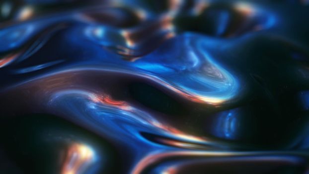 Liquid Dark Metal Looped Abstract Digital Animation