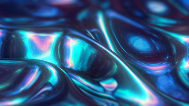 Liquid Dark Metal Looped Abstract Digital Animation