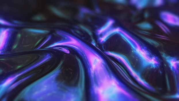 Liquid Dark Metal Looped Abstract Digital Animation