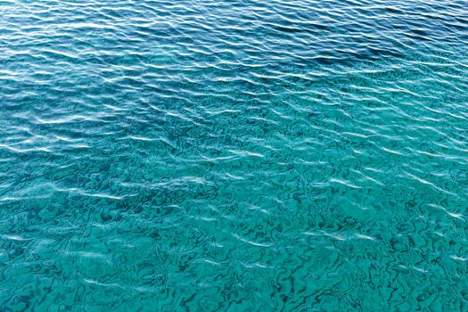 blue, green and turquoise colors of a sea surface, abstract background