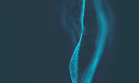 Abstract Blue Geometrical Background . Connection structure. Science background. Futuristic Technology HUD Element . onnecting dots and lines . Big data visualization