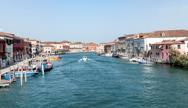 Overview of the Cannareggio canal in Murano, Venice