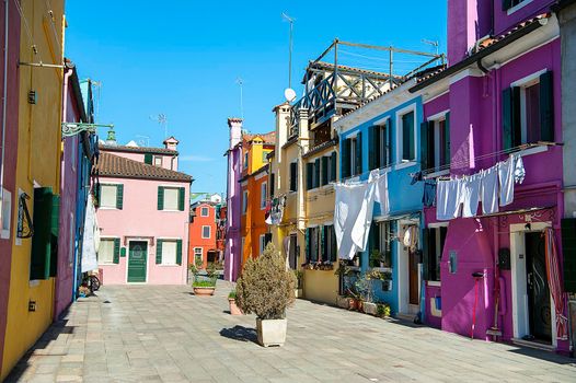 The colorful houses of Burano (Venice)