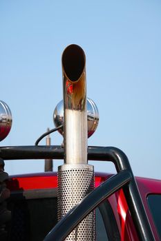 Large exhaust pipe of a truck or truck