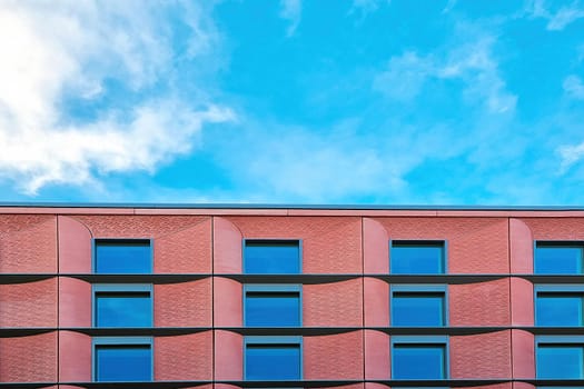 Beautiful modern building against the blue sky