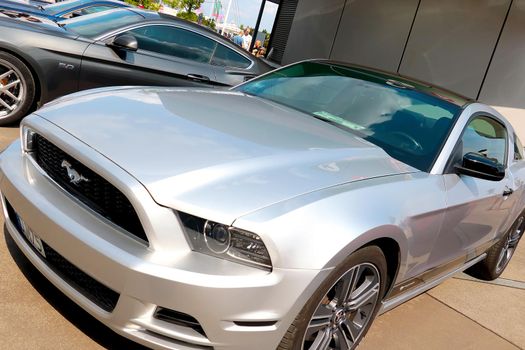 Wroclaw, Poland, August 15 2021 Powerful Ford Mustang