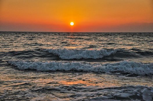 Famous Komos beach in Crete island of Greece