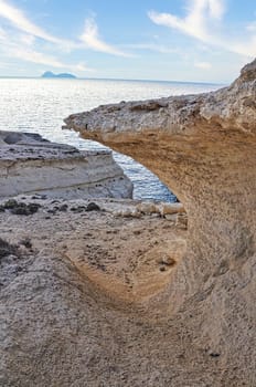White rocks in Matala of Crete