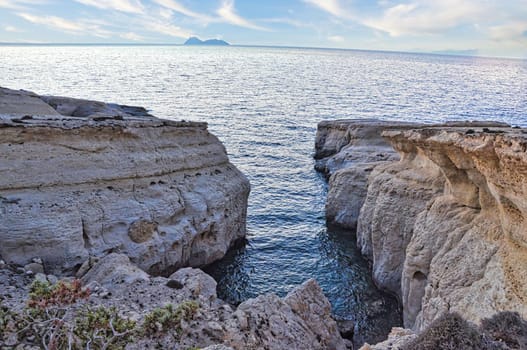 White rocks in Matala of Crete