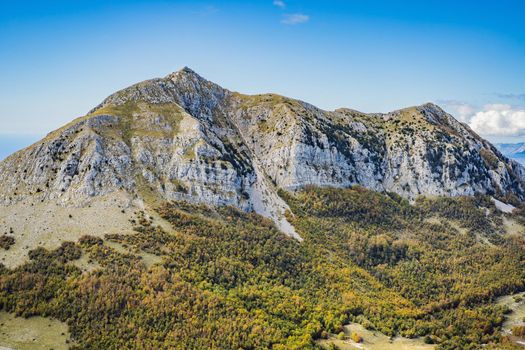 Summer mountain landscape at national park Lovcen, Montenegro. Sunny summer day.