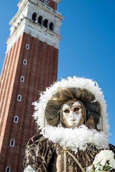 VENICE, ITALY - Febrary 23 2019: The masks of the Venice carnival 2019