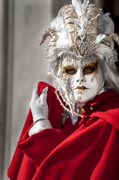 VENICE, ITALY - Febrary 23 2019: The masks of the Venice carnival 2019