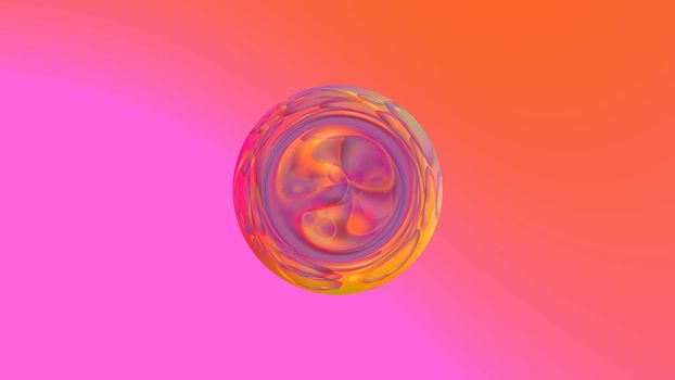 Bright iridescent neon background with bubbles