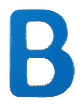 An upper case B magnetic letter on white with clipping path